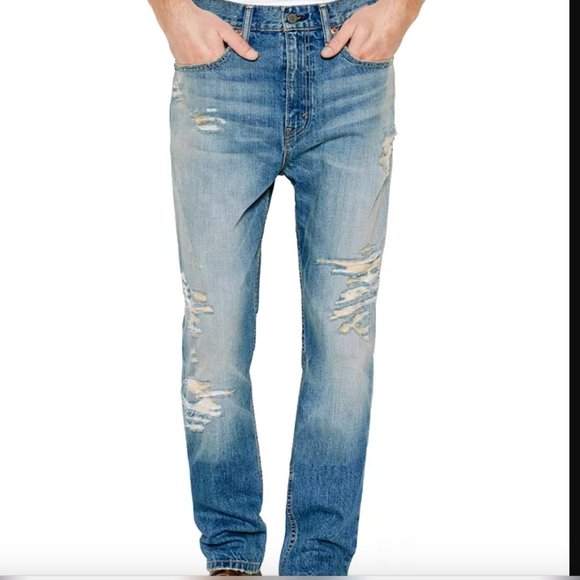 Levi’s 514 W34L32 Straight Fit Ripped Jeans Denim (PC9-00514-0728) - Picture 1 of 15